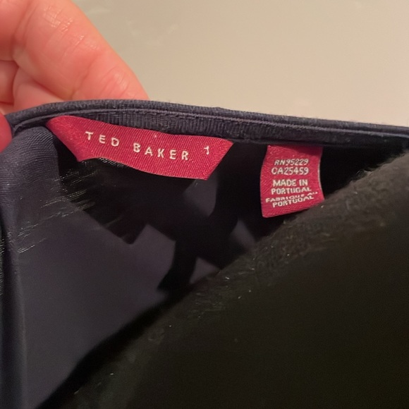 Ted Baker Size 1 Navy and Yellow Shirt - Picture 2 of 2